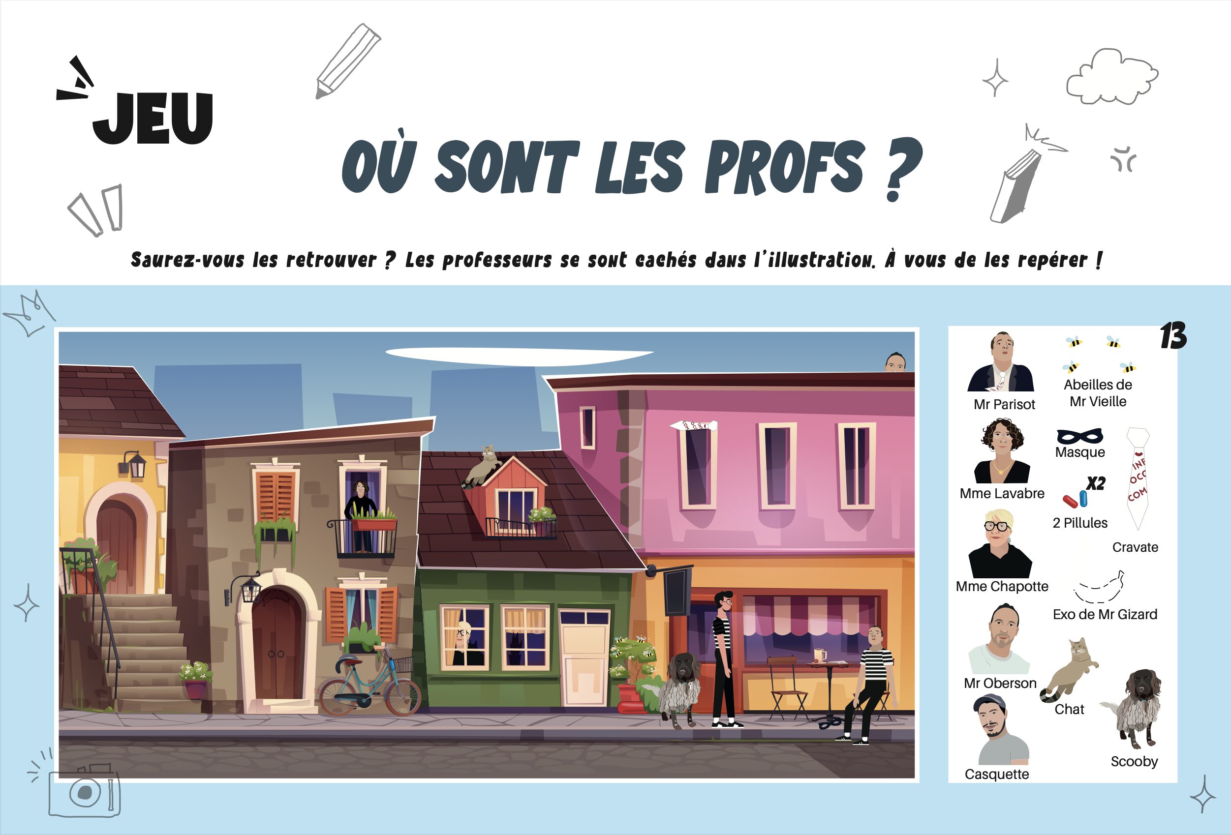 Jeu "Où sont les profs ?"